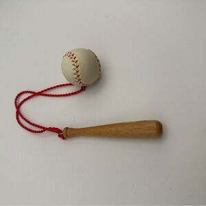 VTG Baseball  Ball Bat Christmas Ornament